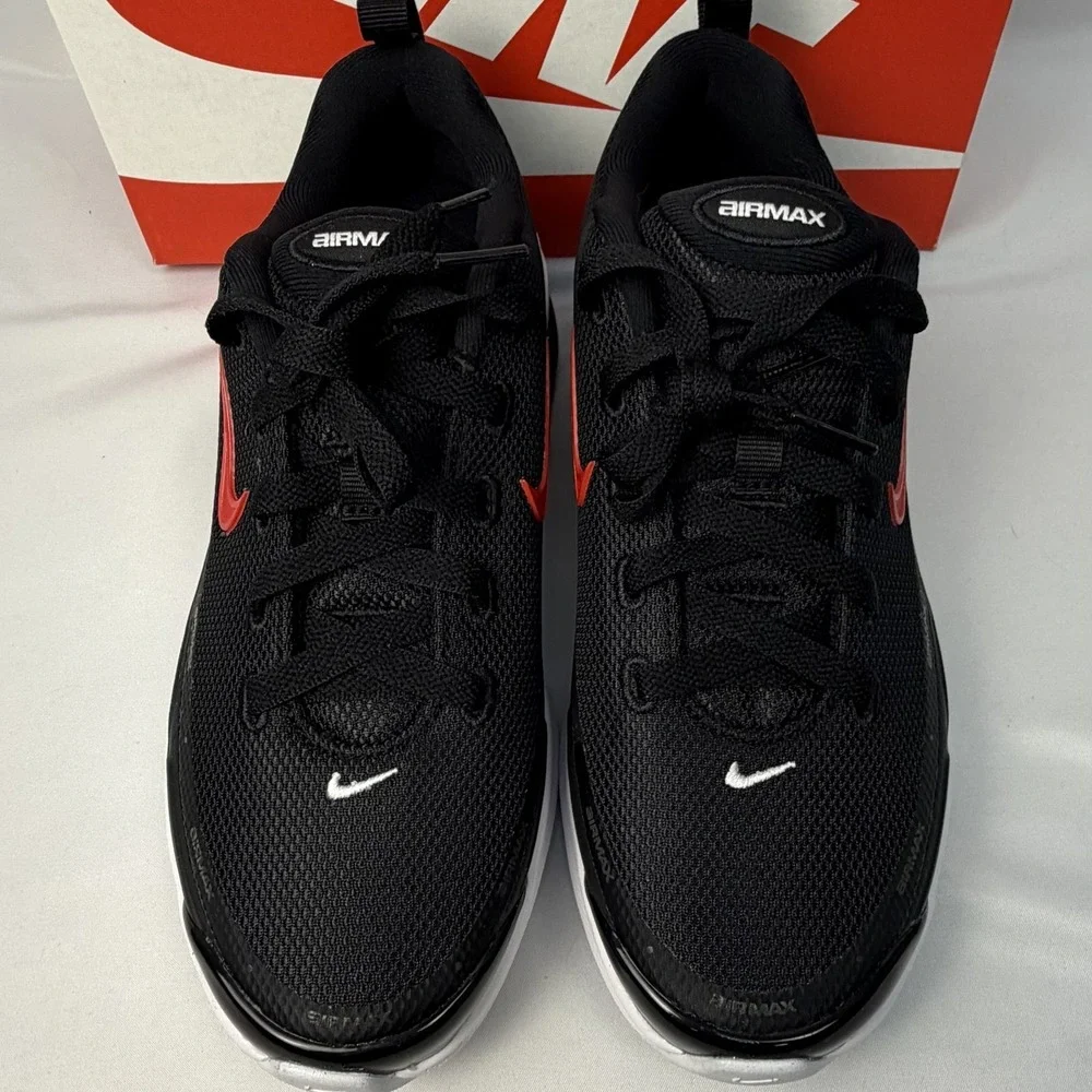 Nike Air Max Bia Sneaker Youth Size 5Y In Black/ University Red-White NIB